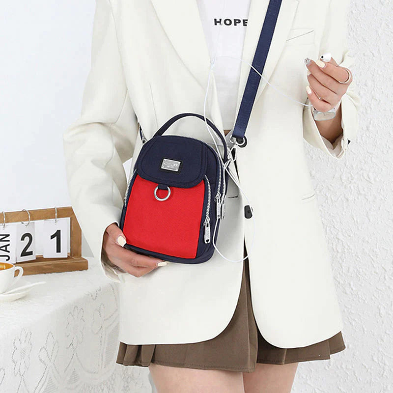 Bolso clásico de mujer con mucho espacio de almacenamiento - Celeste