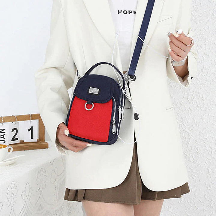 Bolso clásico de mujer con mucho espacio de almacenamiento - Celeste