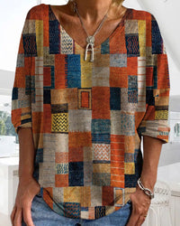 Autumn loose-fitting cotton top – Amira