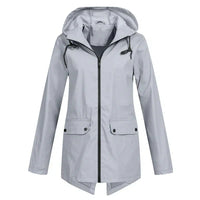 Trendige Damen Regenjacke mit Kapuze - Liora