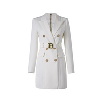 Stilvolles Einfarbiges Blazer-Kleid - Celeste