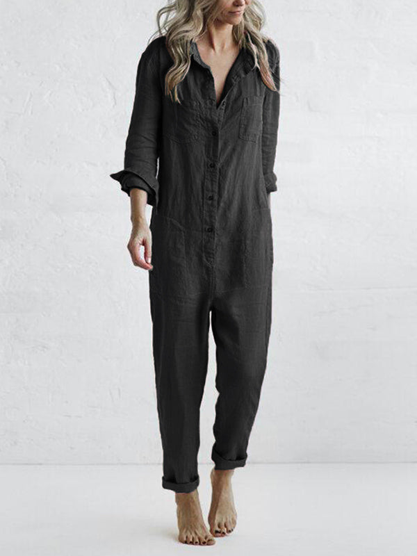 Casual jumpsuit – Liv | 100% bomuld, med praktiske lommer