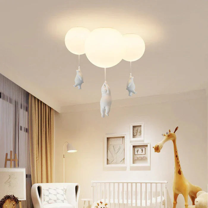 Lámpara de techo infantil con oso y globo - CloudBear