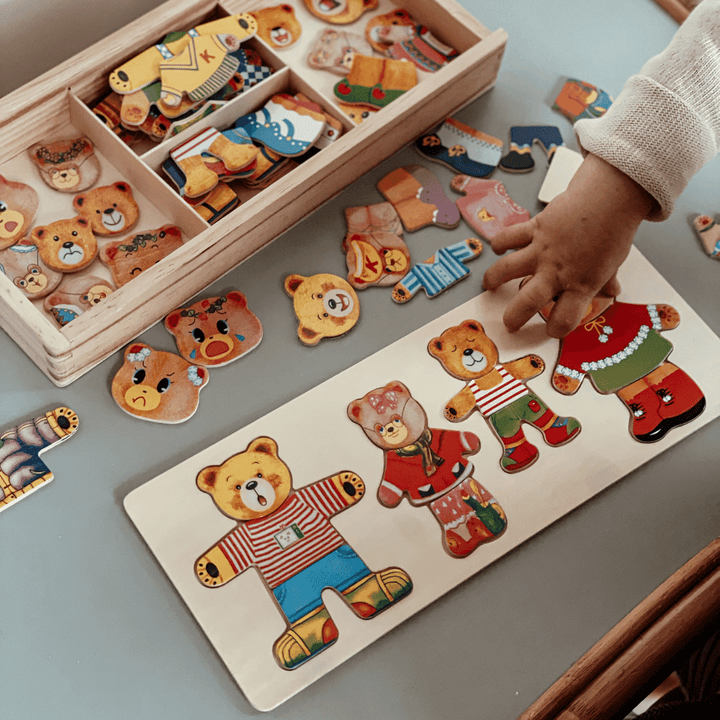 Juego de mesa de cubos de madera - RekenRijk