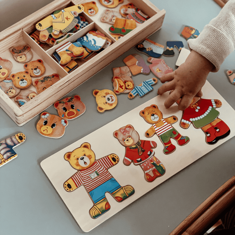 Juego de mesa de cubos de madera - RekenRijk