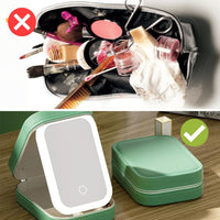Kompakt oplyst make-up organizer til rejser - Liora