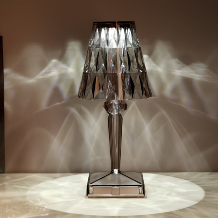 Kristall-Tischlampe mit Touch-Bedienung - LumeCrystal