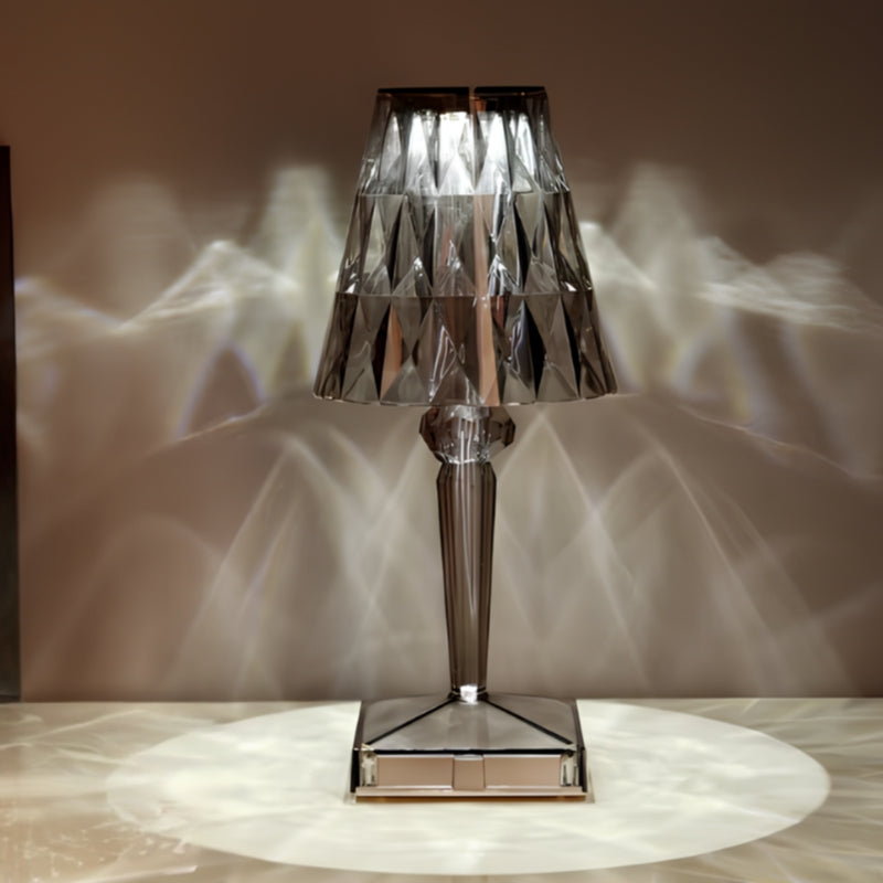 Kristall-Tischlampe mit Touch-Bedienung - LumeCrystal