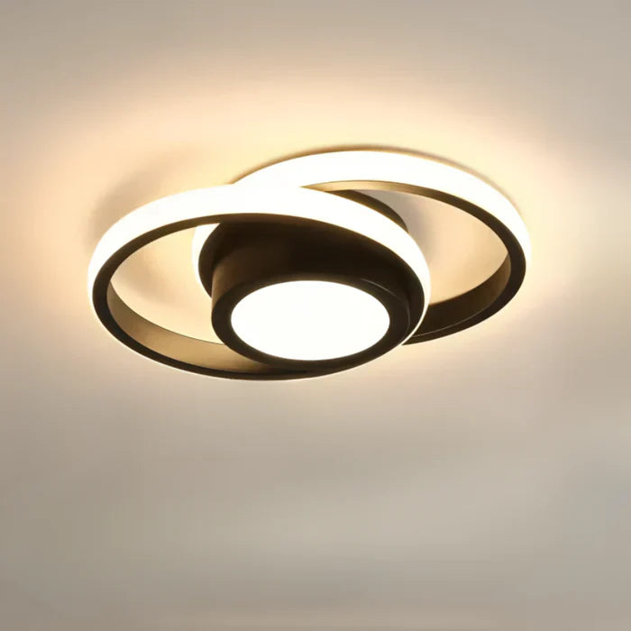 Modern LED ceiling light with double ring design – Twilight Rings