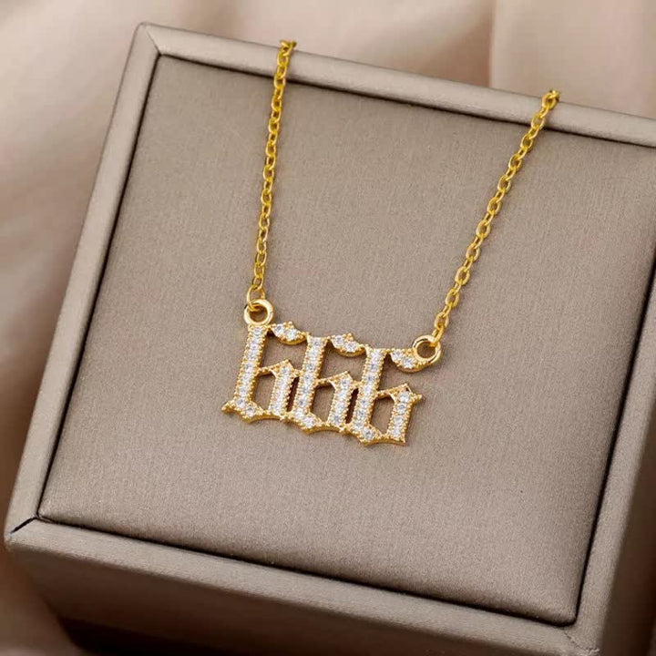 Zirconia Angel Numbers Necklace – Seraphina