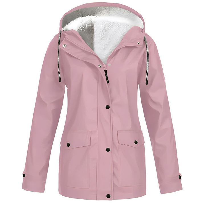 Fleece-Lined Women's Rain Jacket - WarmWarder