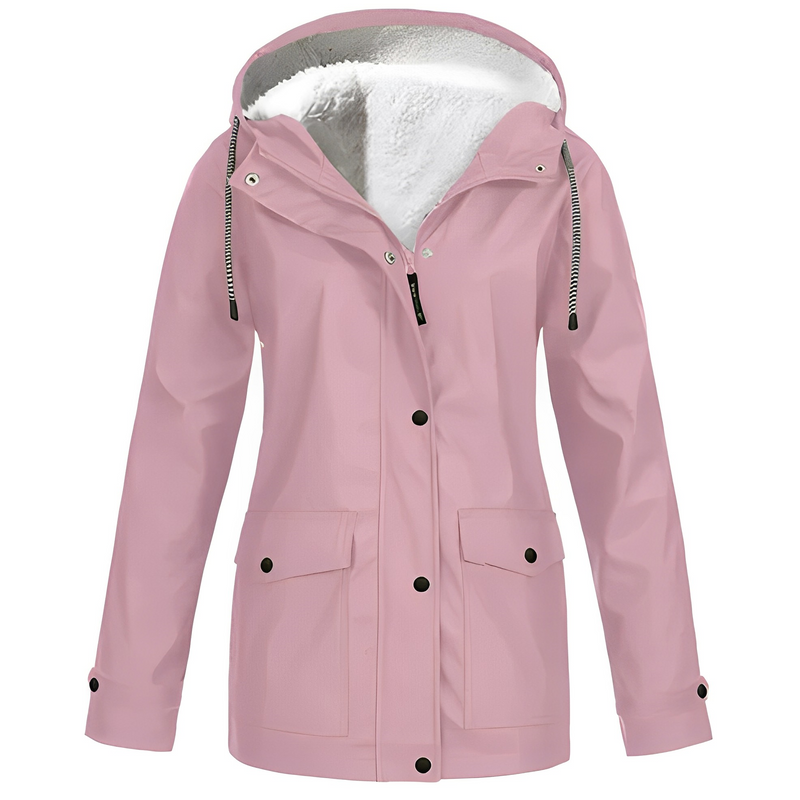 Fleece-Lined Women's Rain Jacket - WarmWarder