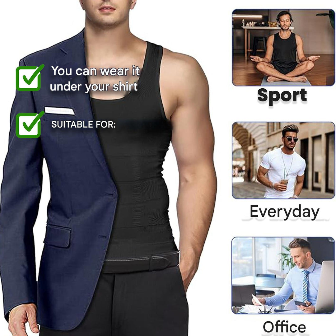 Corrective men's shirt with shaping effect – Noah