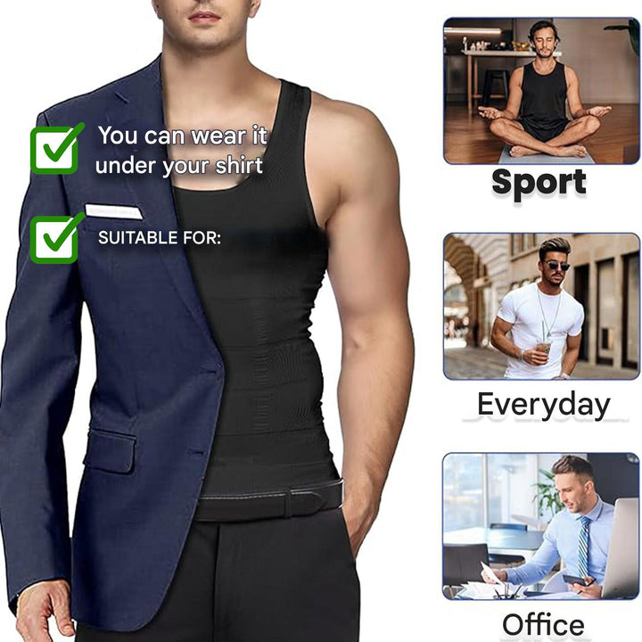 Corrective men's shirt with shaping effect – Noah
