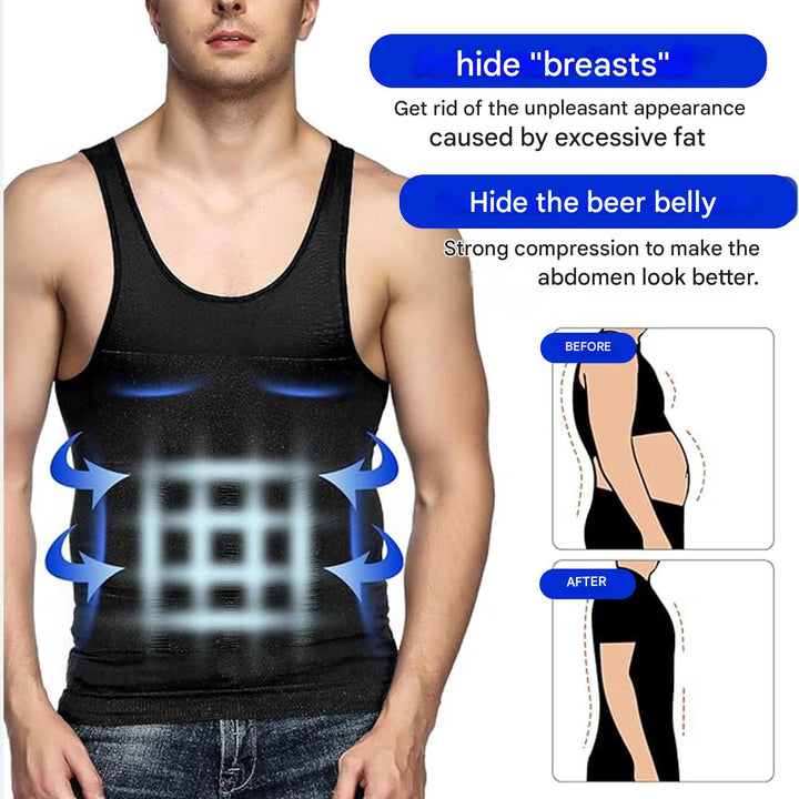 Corrective men's shirt with shaping effect – Noah