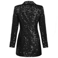 Paillet-blazer-jumpsuit med dobbeltradede knapper – Stella