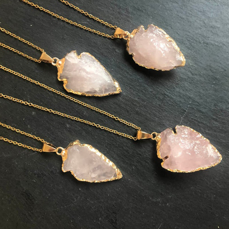 Natural Crystal Carnelian Arrowhead Necklace – Aeliana
