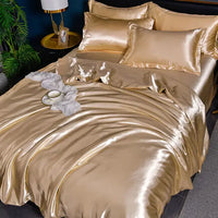 Luxe Uni Satin Duvet Cover - SilkSerenity