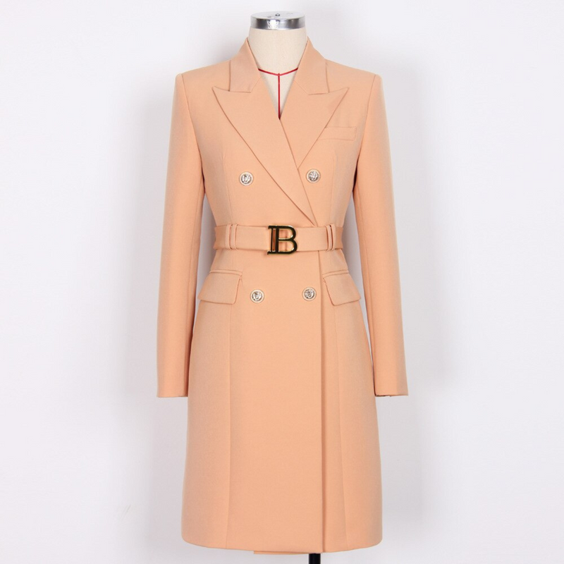 Stilvolles Einfarbiges Blazer-Kleid - Celeste