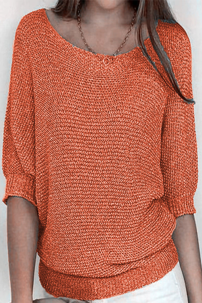 Knitted Sweater for Women with Batwing Sleeves and Loose Fit – Mira
