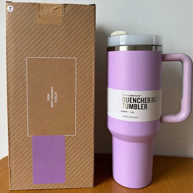 Vaso aislado al vacío con tapa y pajilla – TermoVaso