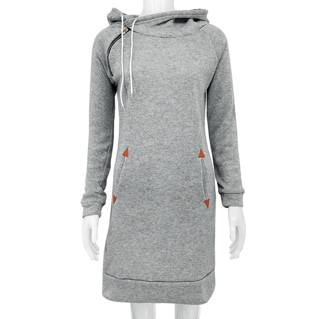 Hooded Sweat Dress with Pockets – Isabella