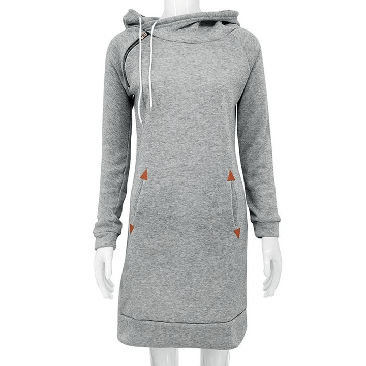Hooded Sweat Dress with Pockets – Isabella