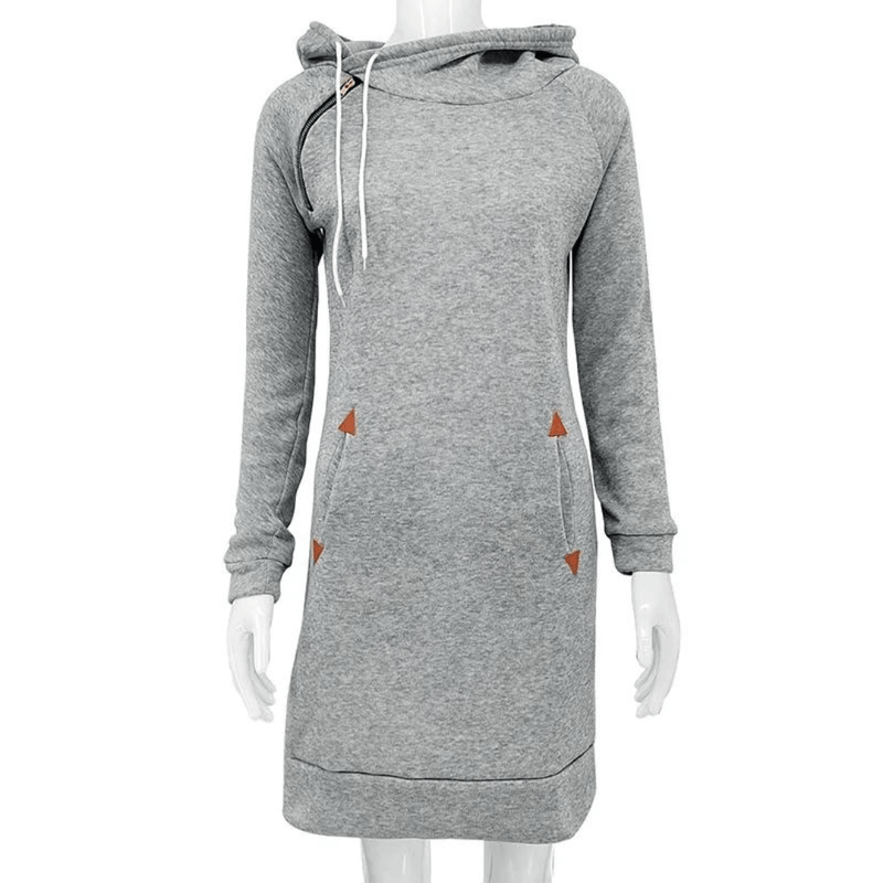 Hooded Sweat Dress with Pockets – Isabella