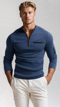Stylish men's sweaters with quarter zipper – Lorenzo