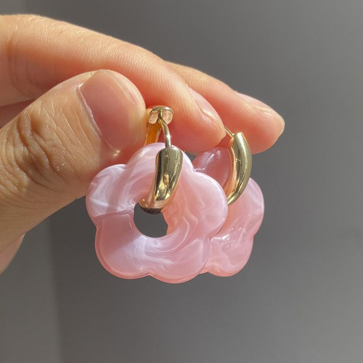 Gold-plated Flower Earrings - Valeria