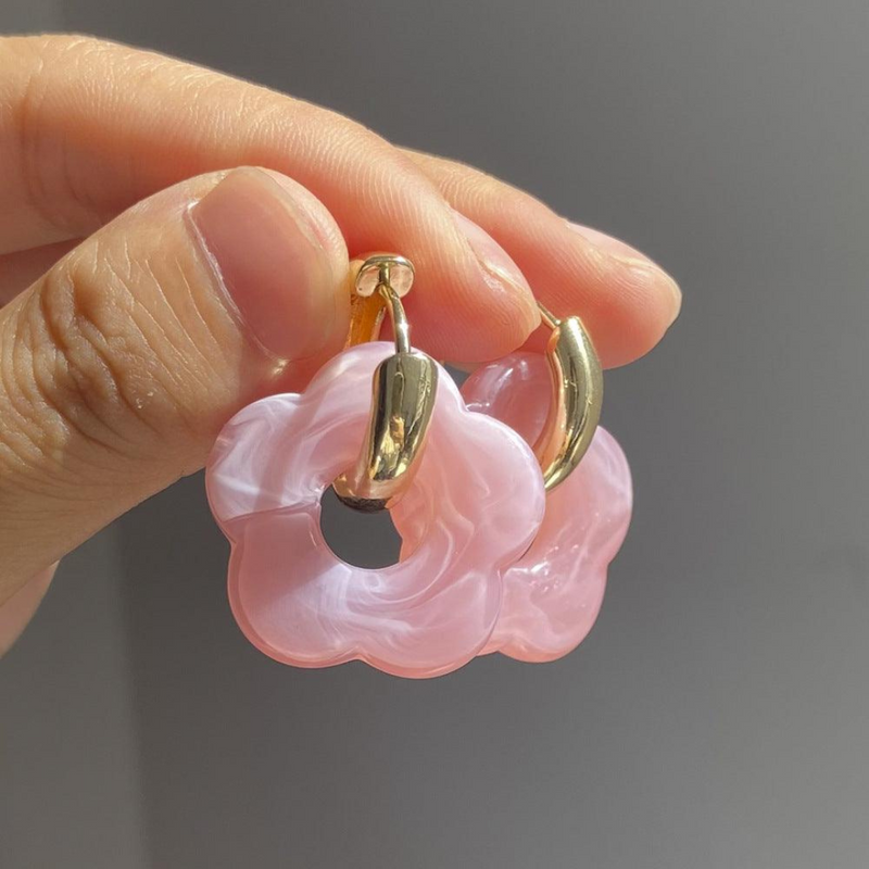 Gold-plated Flower Earrings - Valeria
