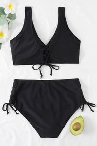 Colorful bikini with drawstring and twist detail – Zaraï