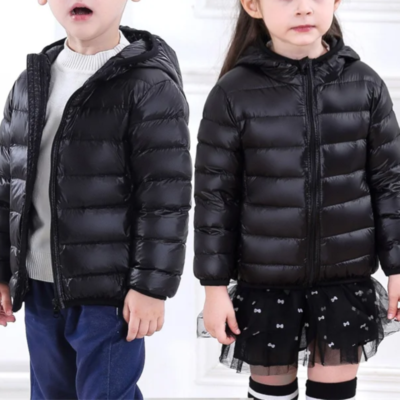 Chaqueta impermeable para niños estilo plumón con diseño de caricatura – Miro