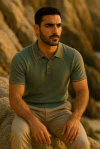 Stylish Men's Polo Shirt made of Cashmere-Merino Wool – Levano
