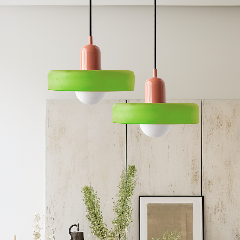Lámpara colgante colorida estilo Bauhaus - StiloGlas