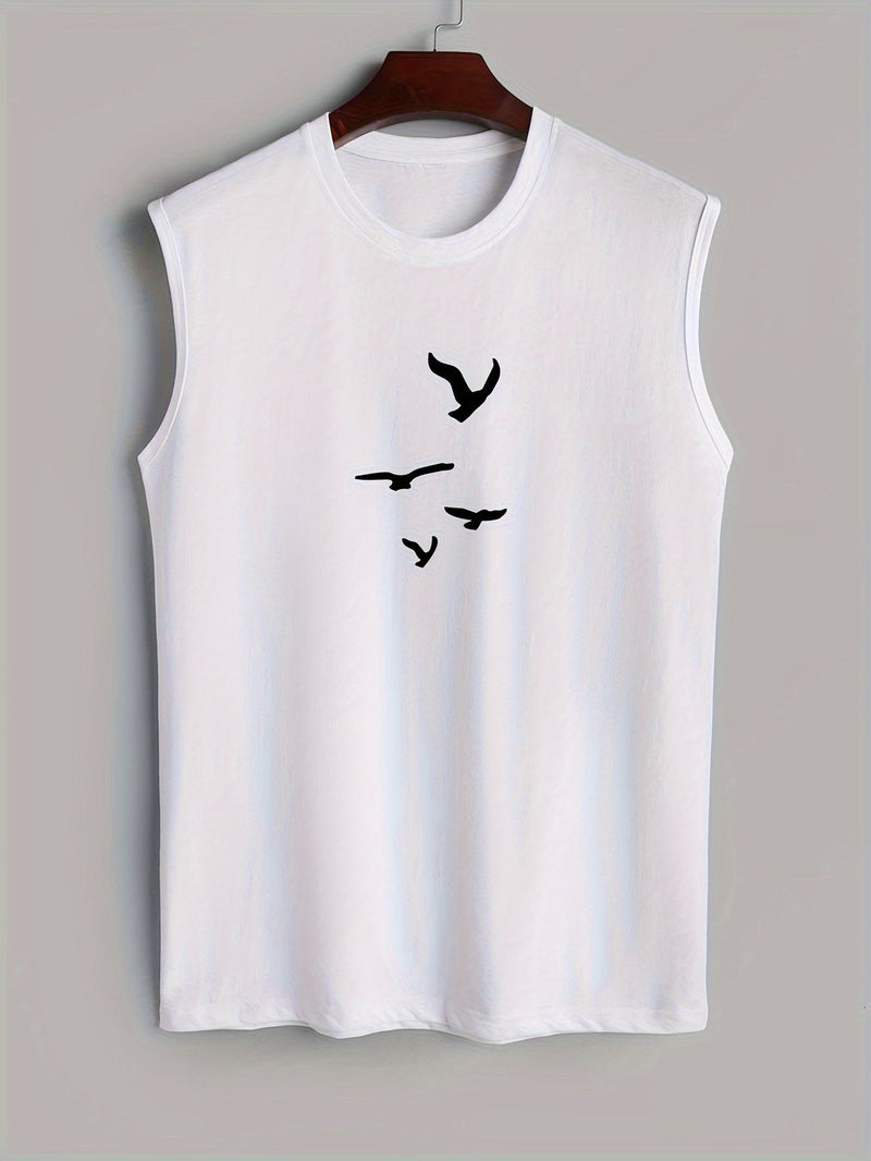 Ärmelloses Shirt mit Vogelprint Baumwolle Sommerlook - Noah
