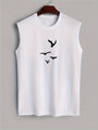 Ärmelloses Shirt mit Vogelprint Baumwolle Sommerlook - Noah