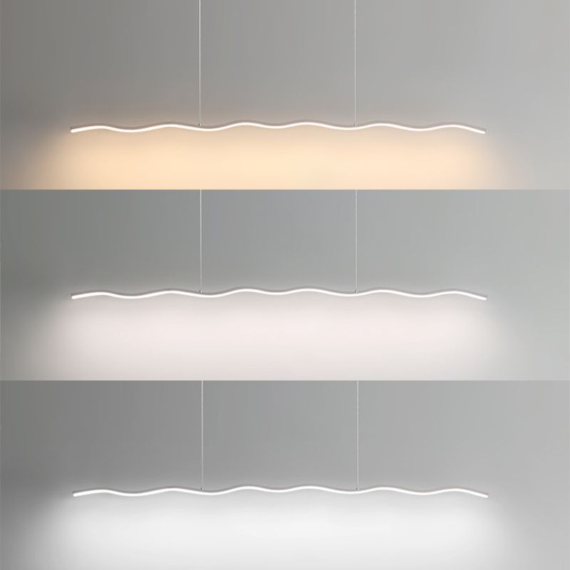 LED-pendellampe med moderne bølgelinje-design – WaveGlow