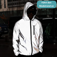 Highly Reflective and Waterproof Unisex Rain Jacket – LumiSafe