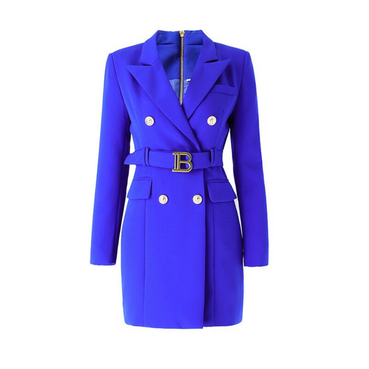 Stilvolles Einfarbiges Blazer-Kleid - Celeste