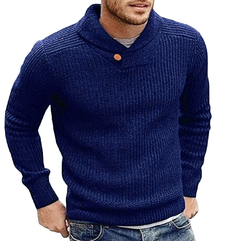 Einfarbiger Herren Strickpullover – Adrian