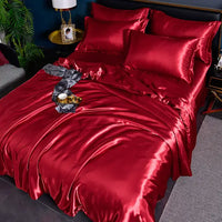 Luxe Uni Satin Duvet Cover - SilkSerenity