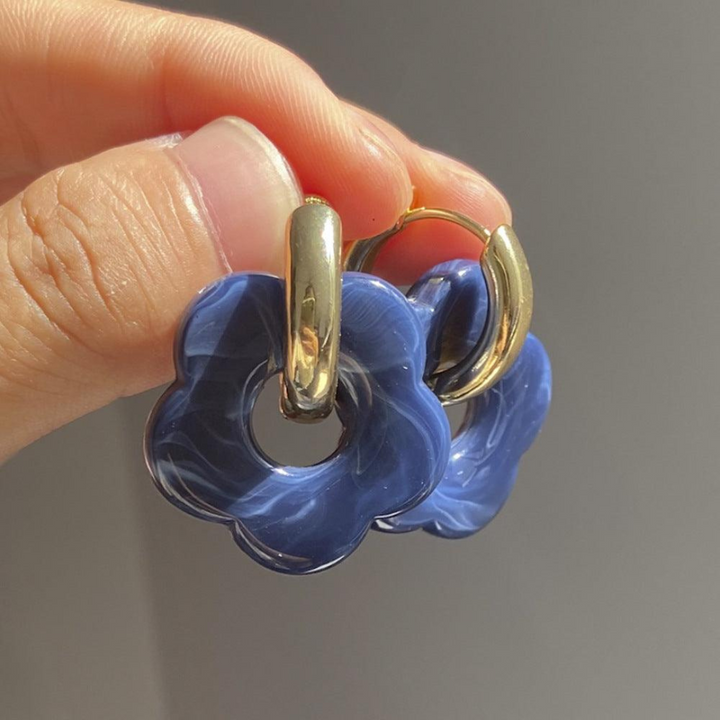 Gold-plated Flower Earrings - Valeria