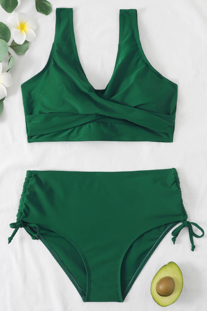 Colorful bikini with drawstring and twist detail – Zaraï