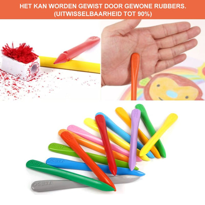 Naturlige Farverige Vokskridt - EcoCrayons