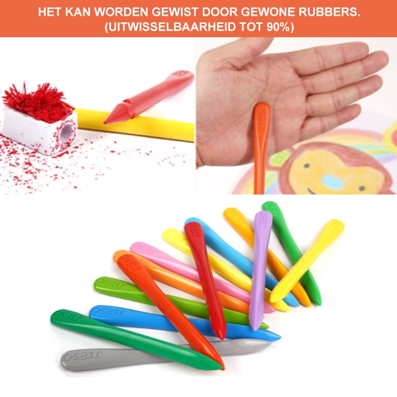 Naturlige Farverige Vokskridt - EcoCrayons