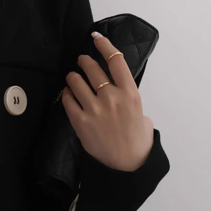 Gold-plated Sterling Silver Ring with Cubic Zirconia – Aurora