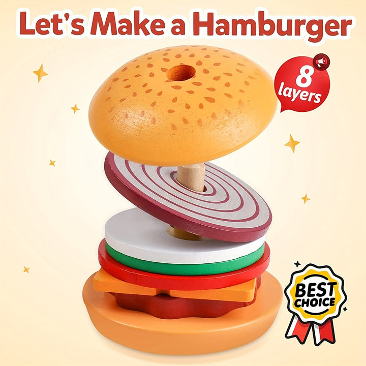 Montessori Stacking Toy - Burger Farmer