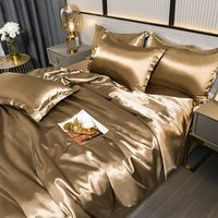 Luxe Uni Satin Duvet Cover - SilkSerenity