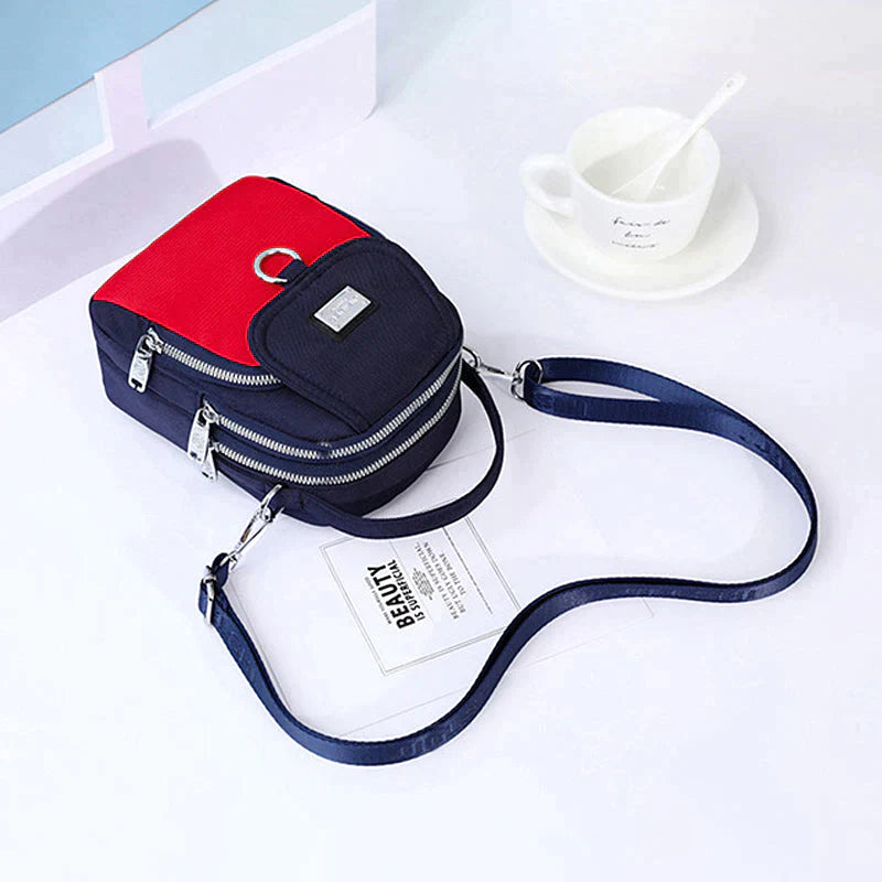Bolso clásico de mujer con mucho espacio de almacenamiento - Celeste
